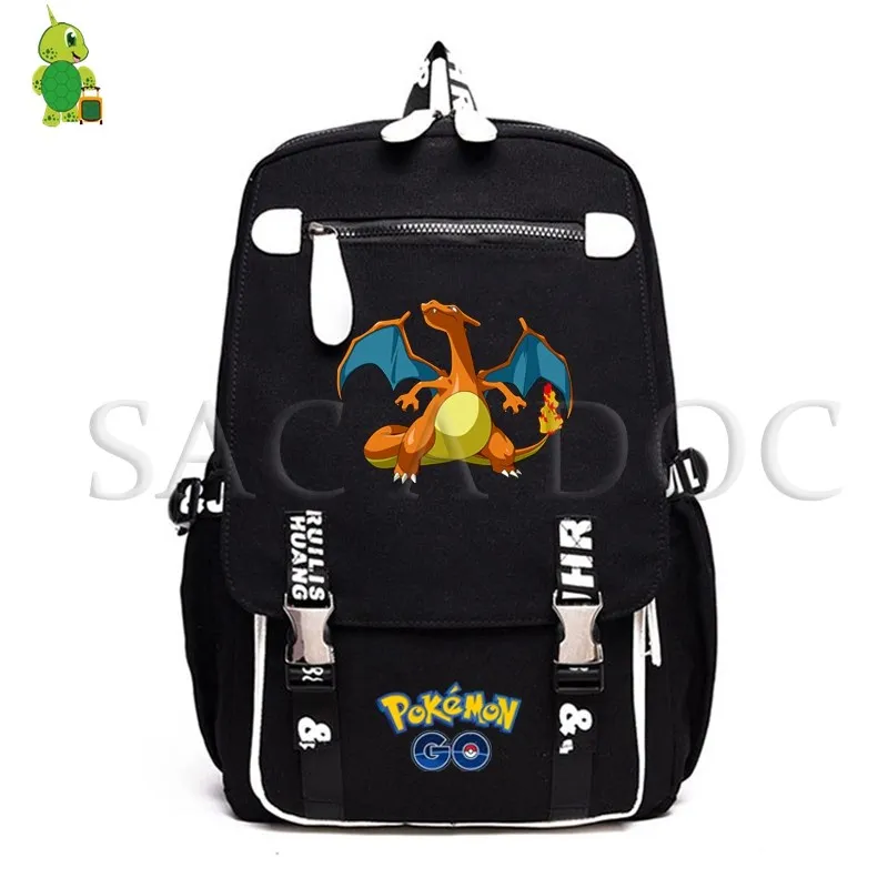 Покемон рюкзак с отражающими вставками Pikachu Eevee школьные сумки для подростков девочек мальчиков ноутбук удобный рюкзак для путешествий Сумки - Цвет: 10