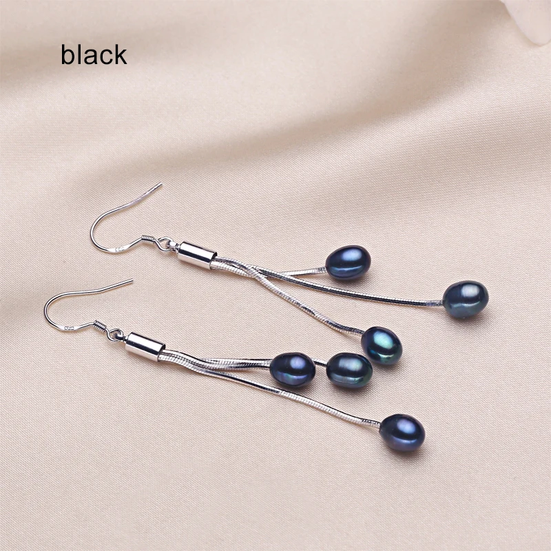 H3daa74346eb542e6892c4c10e0ccada3w - ZHBORUINI 2019 Pearl Earrings Natural Freshwater Pearl Tassels Pearl Jewelry Drop Earrings 925 Sterling Silver Jewelry For Woman