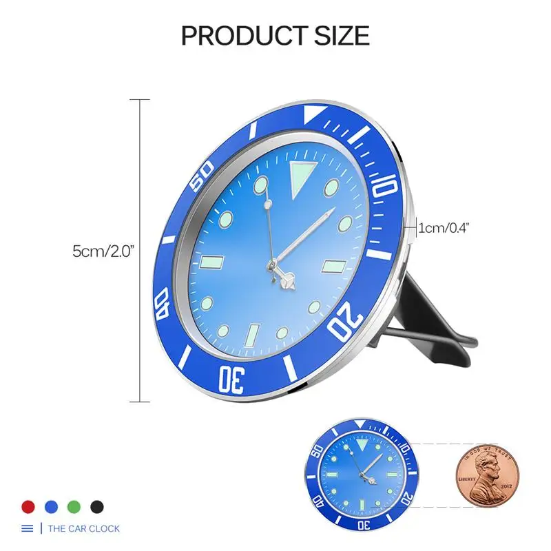 Automobile Quartz Clock Car Decoration Watch Ornaments Vehicle Auto Interior Watch with Air Conditioning Outlet Clip