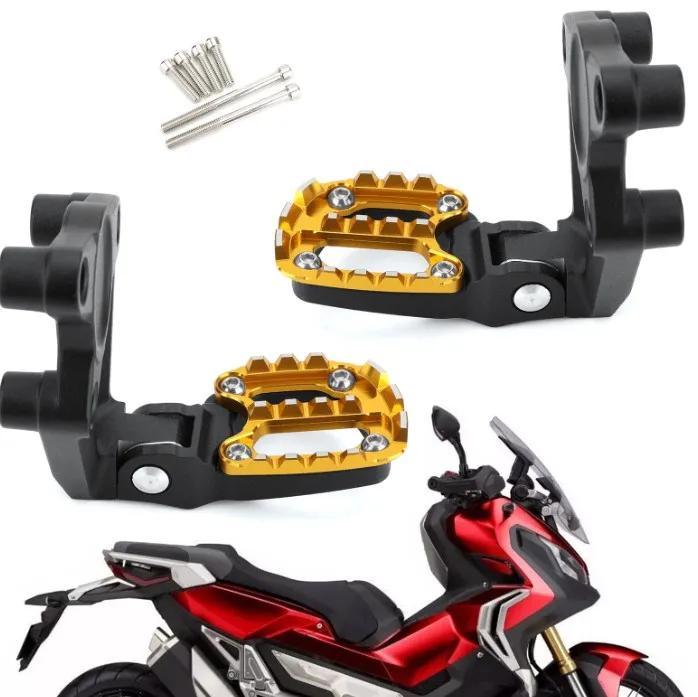 Areyourshop для Honda X-ADV 750 X ADV 750- складной пассажирский задний подножки задние Педали CNC алюминиевый мотоцикл - Цвет: Gold