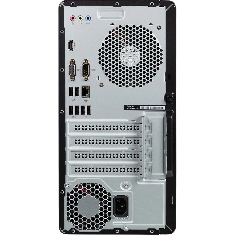 Компьютер HP 290 G2, Intel Core i3 8100, DDR4 4Гб, 1000Гб, Intel UHD Graphics 630, DVD-RW, CR, Windows 10 Professional