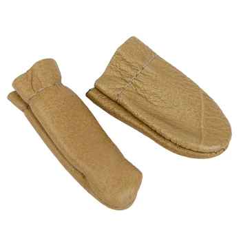 

2pc Leather Needle Felting Finger Caps Cots Fingercots Protector Hand Craft Tool