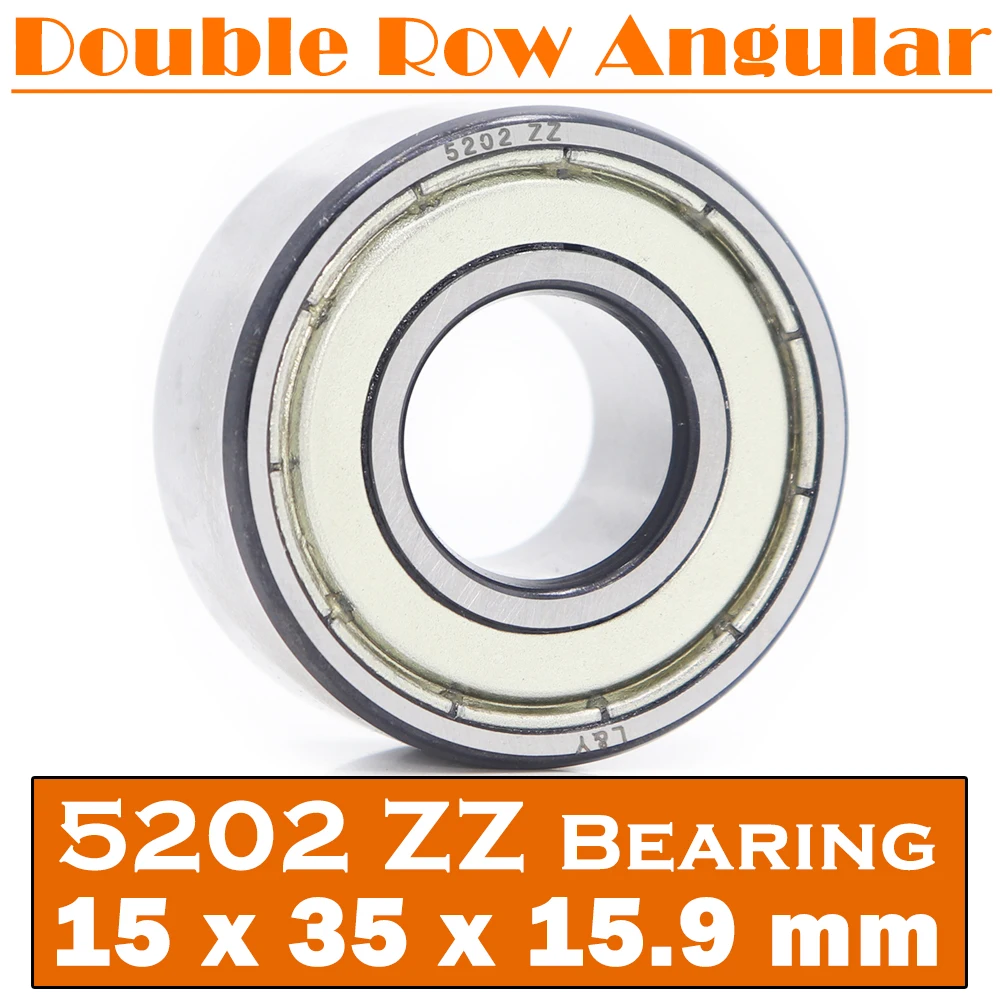 5202 ZZ подшипник 15*35*15 9 мм (1 шт.) осевой двухрядный угловой контакт 5202ZZ 3202 3056202