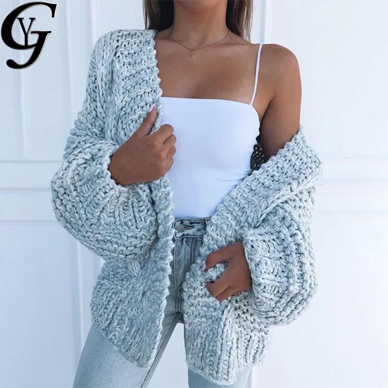 

2020 Autumn Winter Women Knitted Cardigan Casual Smooth Knitwear Long Sleeve Female Sweaters Elegant Solid Loose Oversized Pull