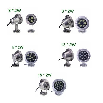 

6W/12W/18W/24W/30W/36W Red Green Blue IP68 CREE LED Underwater Aquarium Pool Fish Tank RGB Spot light lamp 12V AC DC