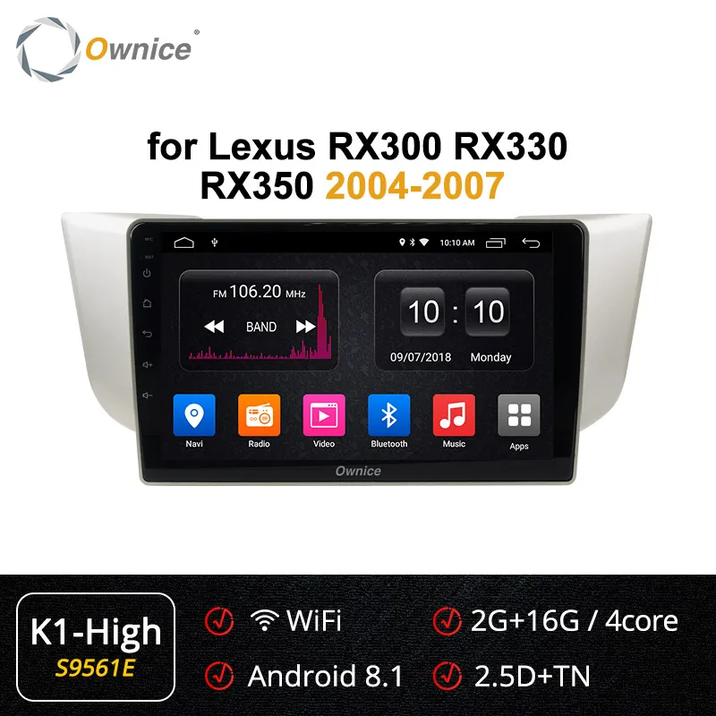 Ownice 8 ядерный Android 9,0 автомобильный радиоприемник gps Navi K3 K5 K6 для Lexus RX300 RX330 RX350 2004-2007 Toyota Harrier 360 Panorama DSP SPDIF - Цвет: S9561 K1 HIGH
