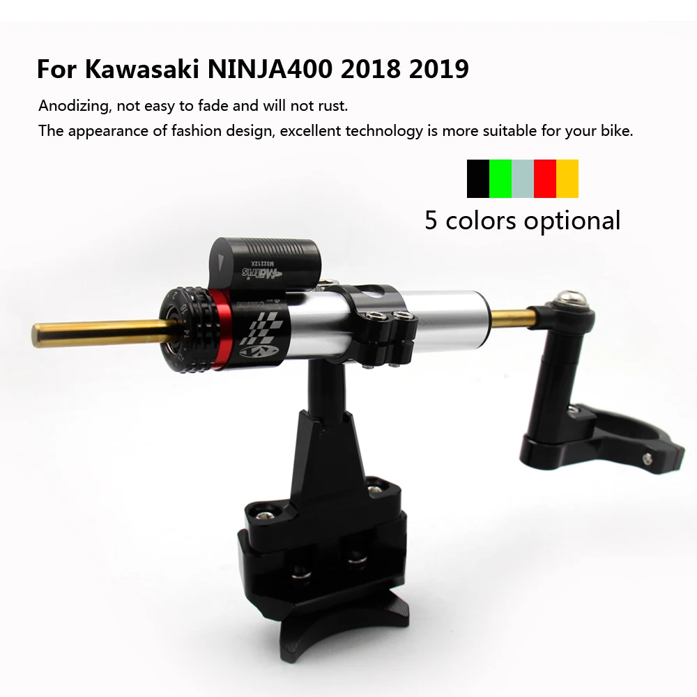 NINJA 400 Мотоцикл CNC Мотоцикл Регулируемый полный набор рулевой демпфер Монтажный кронштейн комплект для KAWASAKI ninja 400