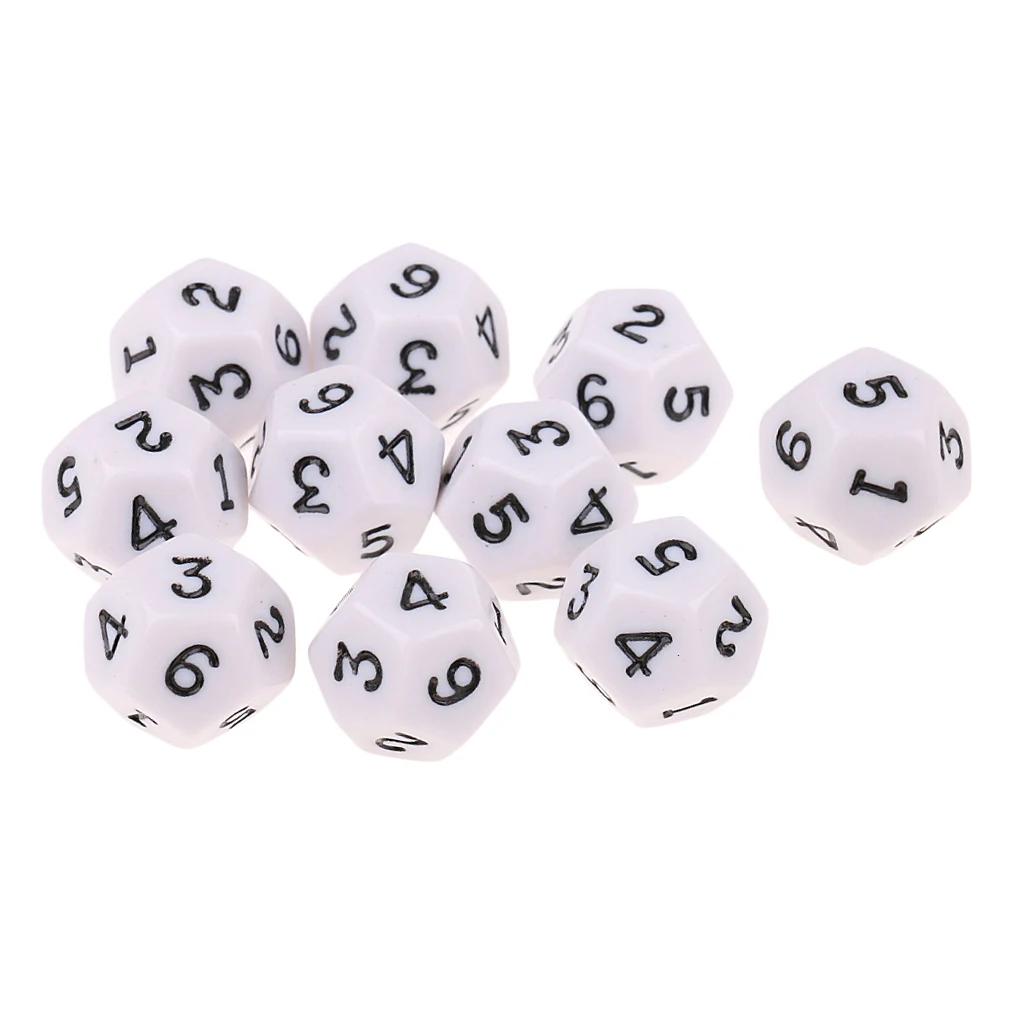 10x игральные кости многогранные штампы D12 настольная игра для азартных игр Игрушки для любимых подарков