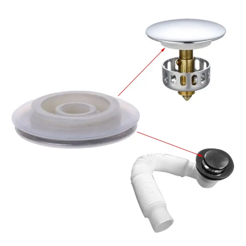 

Basin Bounce Button Pop-up Drain Plug Sink Water Stopper Chrome For Bathroom Kitchen