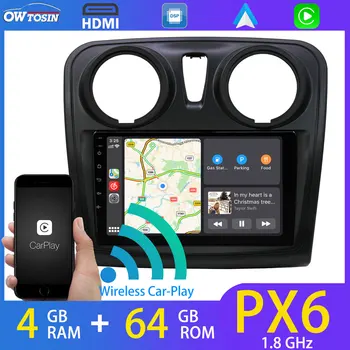 

Android 9.0 PX6 4G+64G Car Multimedia Player For Renault Sandero Logan 2 Symbol Dacia 2012-2019 GPS Radio Bluetooth 5.0 HDMI DSP