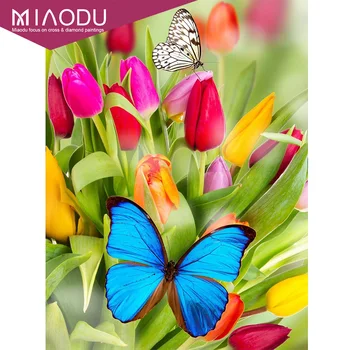 

Miaodu 5D DIY Full Circular Diamond Painting Butterfly Animal 3D Embroidery Cross Stitch Mosaic Painting Home Decor moving Gift