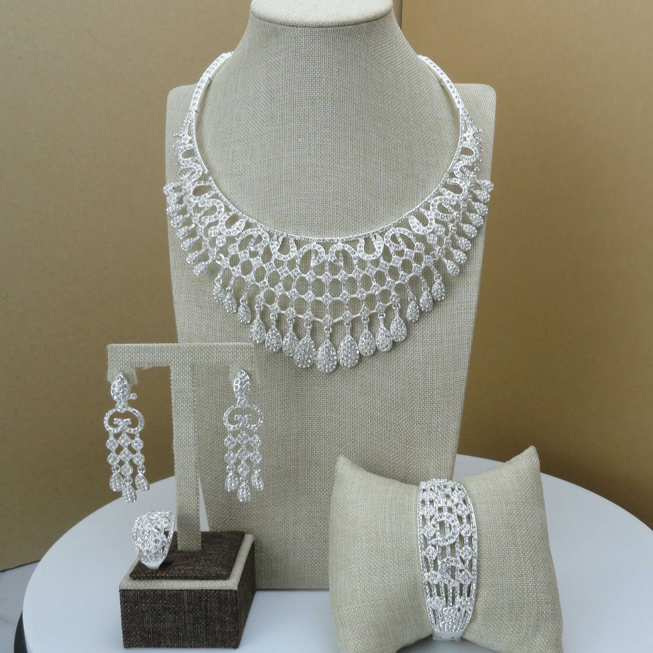 Yuminglai Dubai Jewelry Fancy Rhinestone Jewellery Sets for Women FHK6862 | Украшения и аксессуары