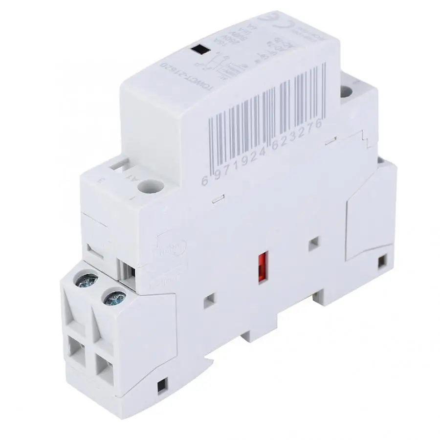 AC контактор для дома модуль 2P 16A 230/240V 2NO 35mm DIN установленный контактор