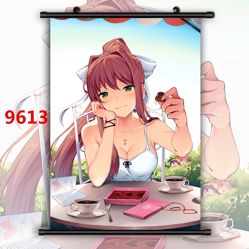 Художественный Клуб Doki! Monika Аниме Манга HD печать стены плакат свиток - Цвет: 9613