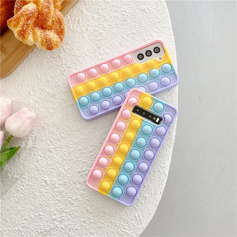 kawaii phone cases samsung Pop Fidget Toys Case For Samsung Galaxy A10e A20e A10s A20s A30s A50 A70 A11 A21s A31 A51 A71 A01 A02s A03s A12 A22 A32 A52s A72 cute phone cases for samsung 