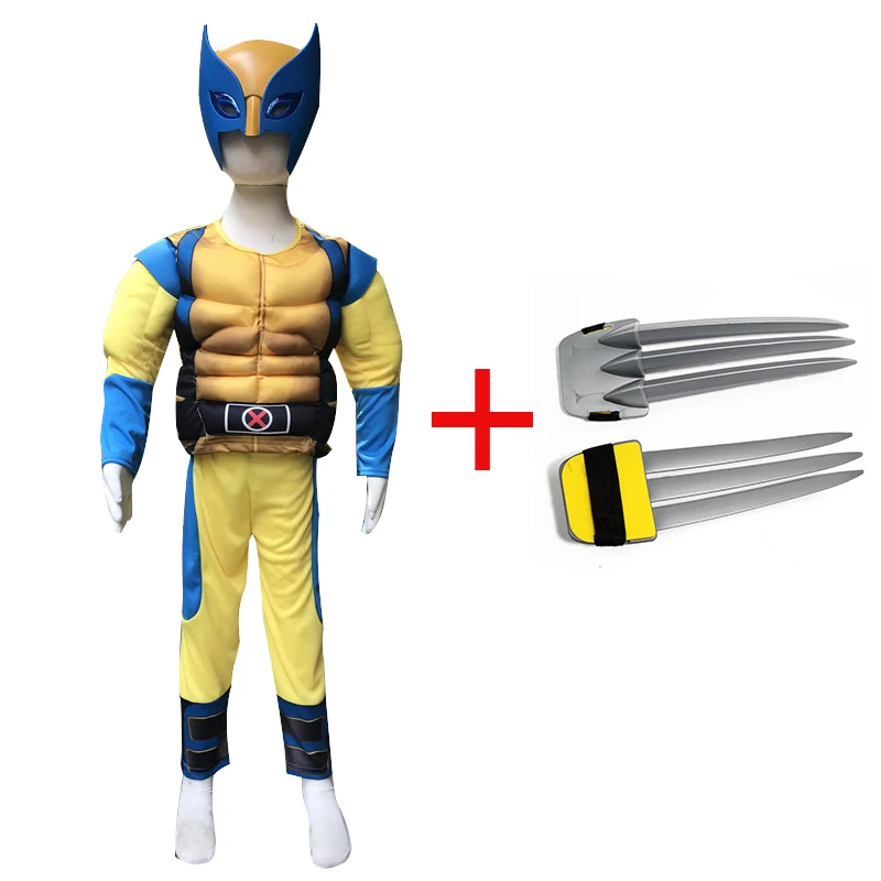 Movie Endgame Wolverines Costume Kids Boys X-men Superhero Cosplay