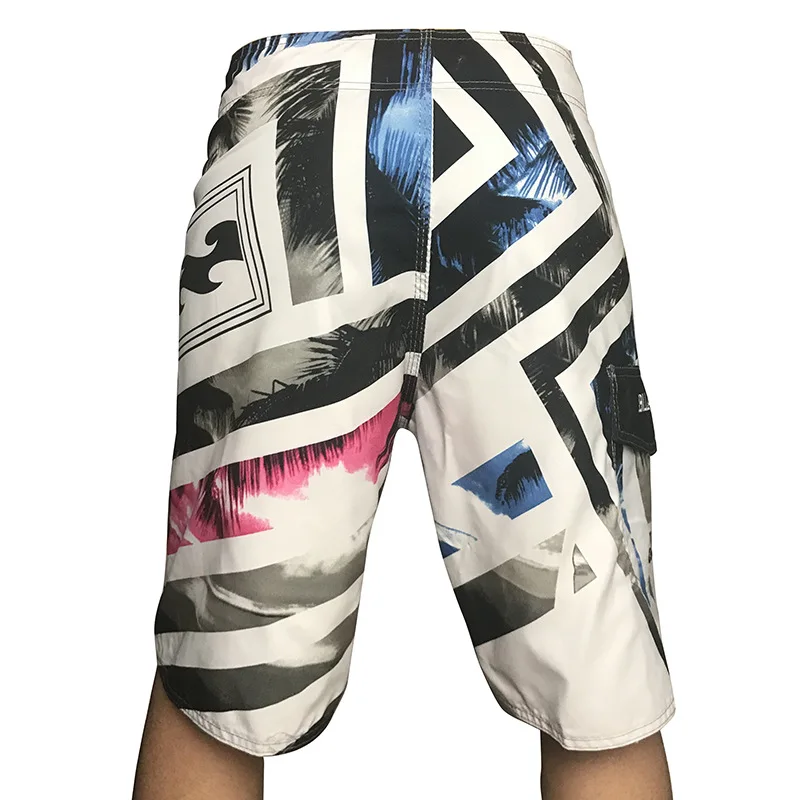 Twill Sea View Coconut Trees Quick-Dry Surfing Beach Shorts Fitness Men Vacation Short Shorts Swimware Print Beach Pants