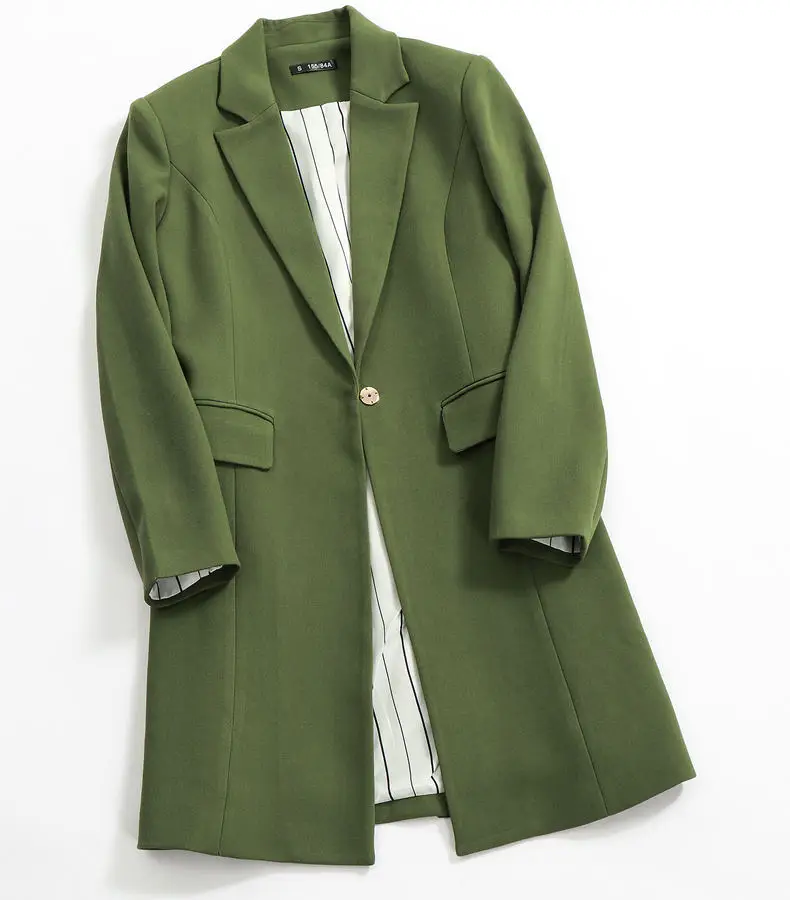 green jacket Дамская элегантная офисная одежда платье костюм женский длинный стиль куртка юбка M-4XL размера плюс синтетическая ткань Рабочий костюм f80808 - Цвет: green jacket
