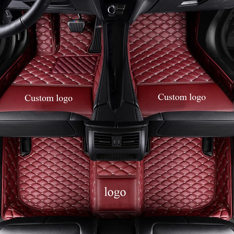 wine red Автомобильные коврики для Dodge Journey JCUV caliber ram 1500 2500 3500 4500 5500 искусственная кожа с логотипом на заказ все Автомобильные ковры автомобильные аксессуары - Название цвета: wine red