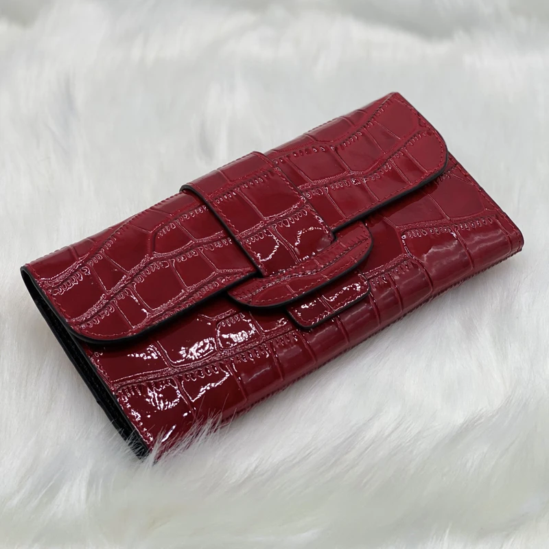 Кошелек из 100% натуральной кожи аллигатора Женский Длинный кошелек держатель для