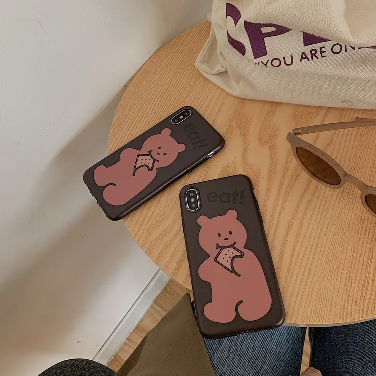 Милый черный ретро чехол для телефона с печеньем iPhone X XR XS 11 Pro MAX силиконовый 7 Plus 8 6