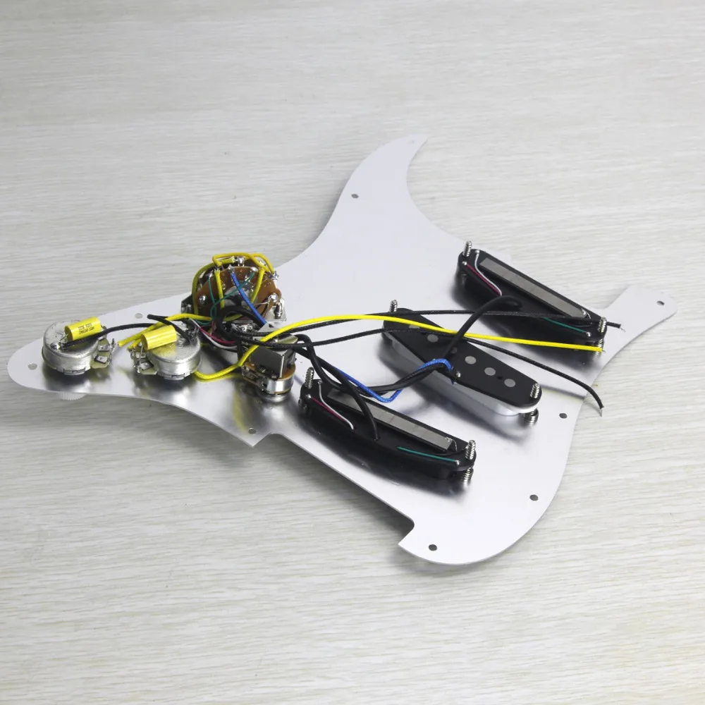 OriPure алюминиевая металлическая Проводная гитарная накладка sss 11 отверстий с Alnico 5 пикапов на запчасти для электрической гитары