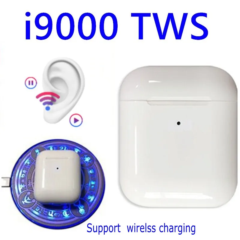 i9000 TWS I9000 tws 1:1 размер умный датчик 8D бас беспроводная зарядка Bluetooth 5,0 наушники i9000 tws PK i10 i12 i60 i200 i5000 tws - Цвет: i9000 TWS
