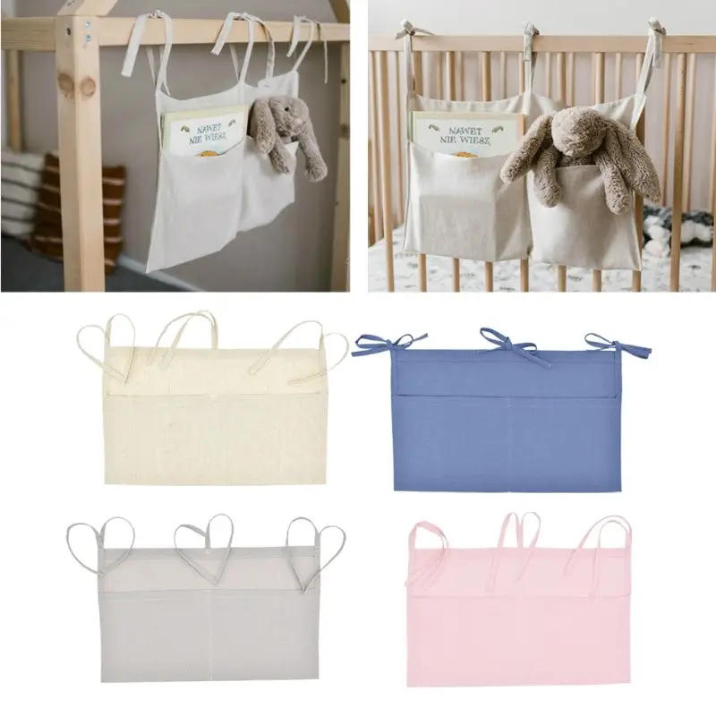 

Hanging Baby Crib Storage Bag 1Pcs Large Capacity Cotton Baby Shoe Toys Diaper Storage Organizer Multi-Purpose Home Bedding