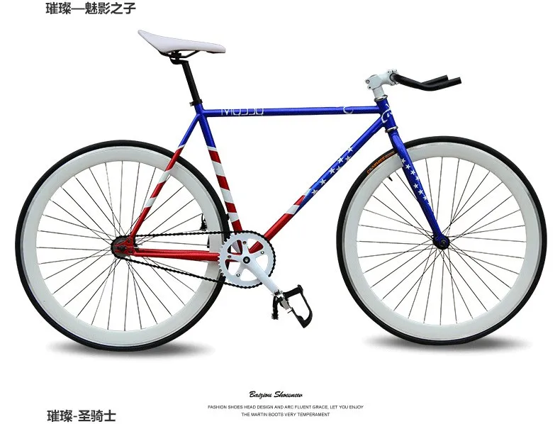 Cheap Original X-Front brand fixie Bicycle Fixed gear 46cm 52cm DIY single speed road bike track Flag bicicleta  fixie bicycle 23