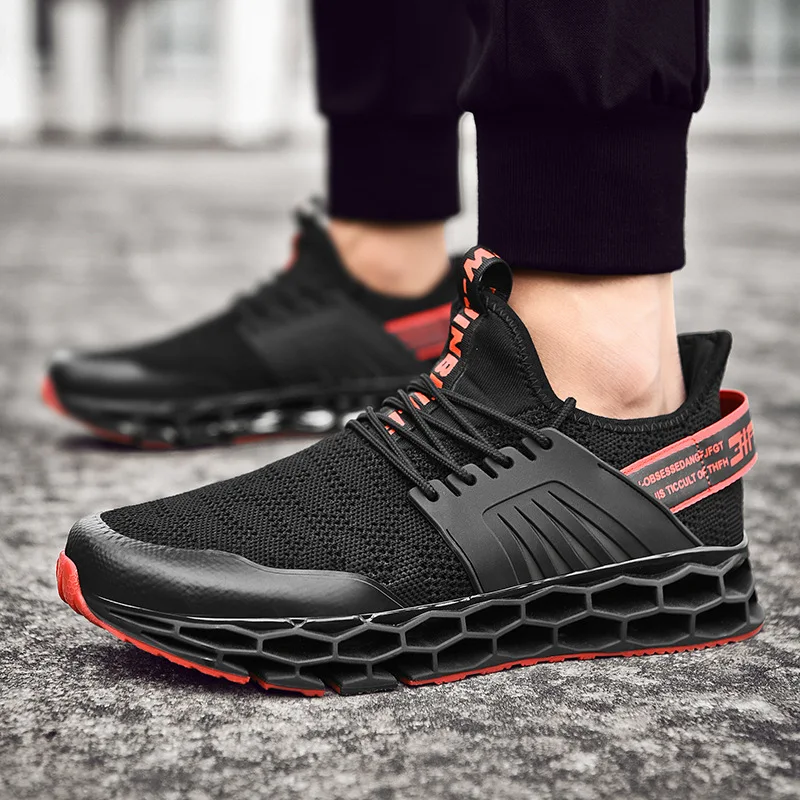 

Summer Blade Shoes Trendy Shoes Men's Fly Woven Breathable Lightweight Casual Hive Shock Absorption Athletic Shoes Running Shoes