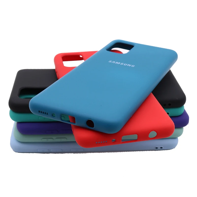 Samsung A31 Case Original Housing Silky Silicone Cover Soft-Touch Back Protective Shell For Galaxy A 31 phone pouch case