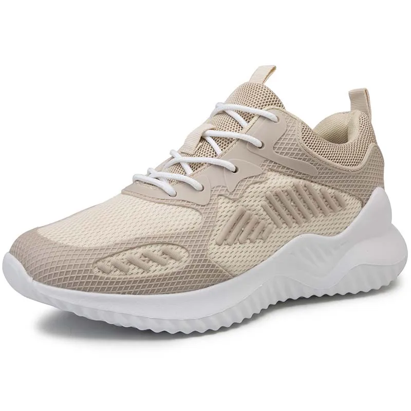 Beige C BomKinta/устойчивая одноцветная Вулканизированная обувь; Мужская обувь; большие размеры 35-48; удобные кроссовки на массивном каблуке; мужские Нескользящие дышащие кроссовки - Цвет: Beige C