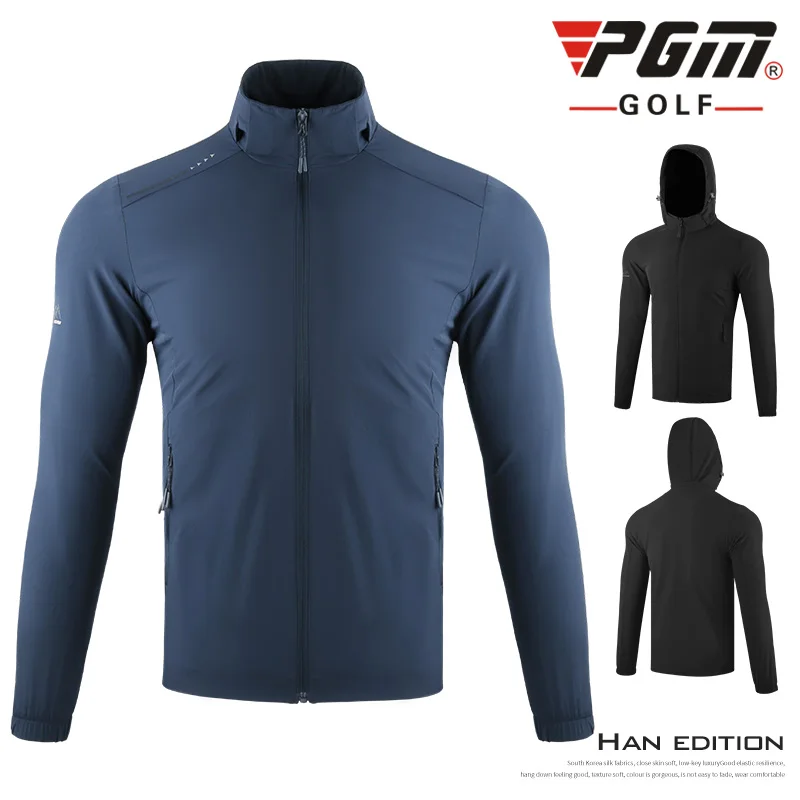 GM Premium Golf Apparel Мужская осенне-зимняя куртка двойная Водонепроницаемая ветровка мужская Спортивная кофта для отдыха со съемным капюшоном