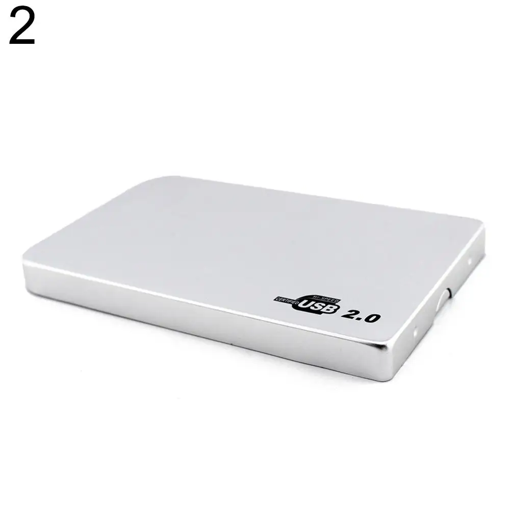 Sliver Чехол для HDD 2,5 SATA на USB 2,0 адаптер Корпус для жесткого диска SSD коробка-чехол на HDD HD внешний корпус для жесткого диска disco duro externo - Цвет: Sliver