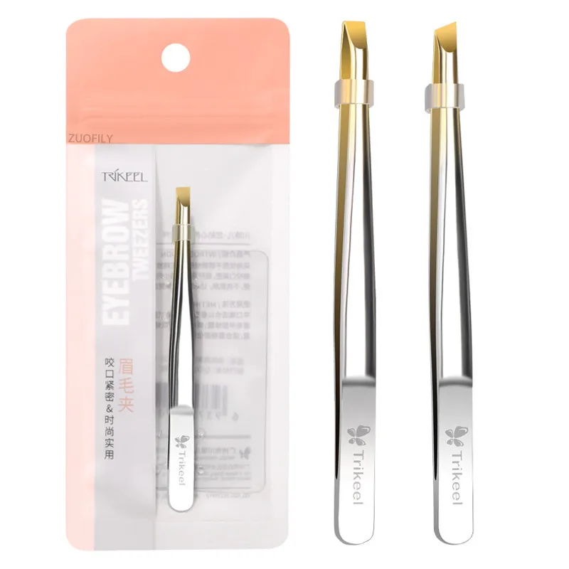 Stainless Steel Flat/Slant Tip Multifunction Tweezer Eyebrow Tweezer Face Hair Removal Make Up Tool False Eyelashes Tool eyelash tweezers eyebrow tweezers