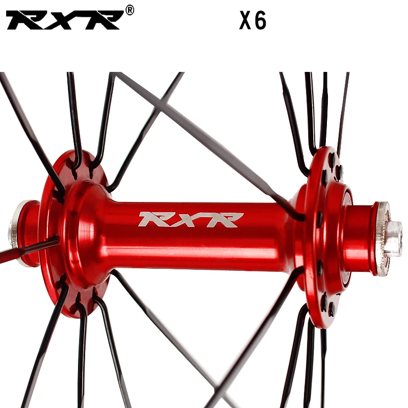 RXR Road Bike Wheelset X6 700C Bearing Wheels 7-11 Speed V Brake Clincher Front Rear Aluminum alloy Wheelsets