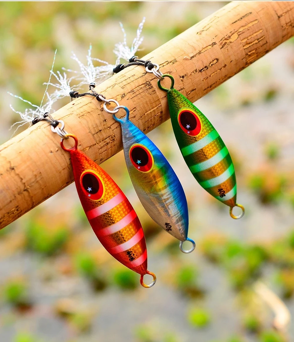 1PC 10G-60G Spoon Jig Fishing Lure Fishing Jigs Saltwater Lures Metal Bass  Jig Isca Artificial Fake Fish Glitter Holographic