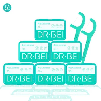 

Xiomi DR.Bei Dental Floss Portable Picks Teeth Toothpicks Stick Oral Care xaomi 50pcs/box for Men Women Family xiami 50m/box