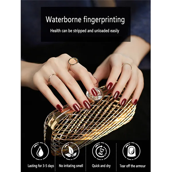 Peel Off Water Based Nail Polish Non-toxic No Irritating Smell Nail Polish Nail Art Accessory