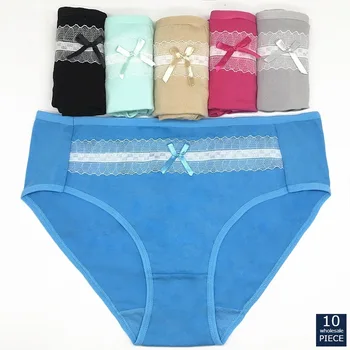 

1-10 pcs/lot wholesale size 2XL 3XL 4XL Women's cotton briefs sexy print Ladies panties mid-rise women underwear cotton 89225