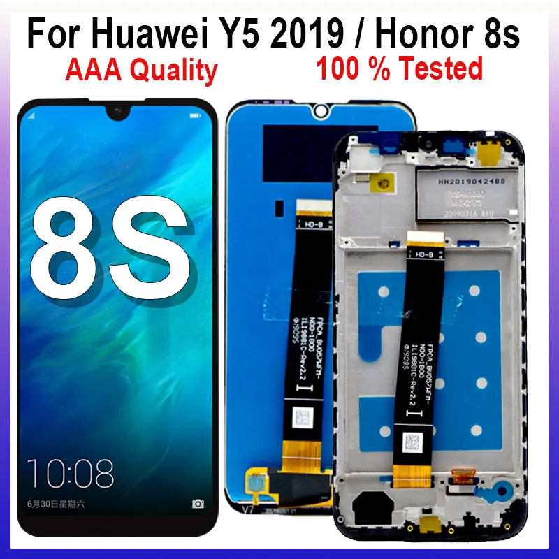 100% протестированный ЖК дисплей для Huawei Honor 8S с сенсорным экраном в сборе y5
