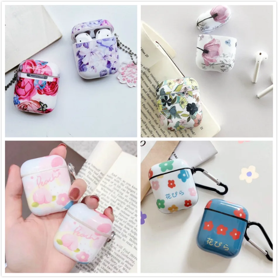 Беспроводной чехол для наушников Airpods Роскошный милый цветок Apple Air Pods 2 защита