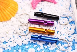 Mini sifflet de survie en alliage d'aluminium, porte clé multifonction, Souvenir de pom pom girl, sirène d'urgence extérieure en métal 