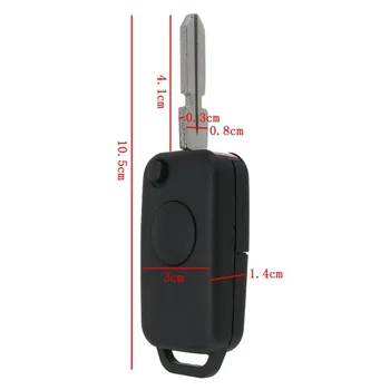 

Black Car key case Protector Flip Shell Uncut For Mercedes-Benz C230 S500 SL500