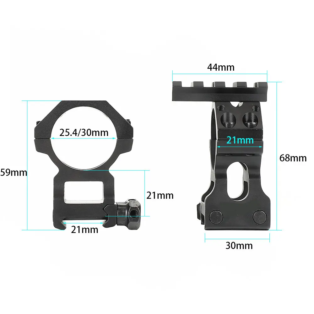 Тактический Rock-Solid 25,4 мм 30 мм прицел Пикатинни кольца прицелы для охоты крепления с верхней рейкой для AK 47 AR15