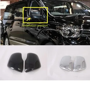 

Car ABS Chrome Back Rear View Rearview Side Mirror Strip Stick Trim Panel Lamp 2pcs For Hyundai Starex H-1 2018 2019 2020