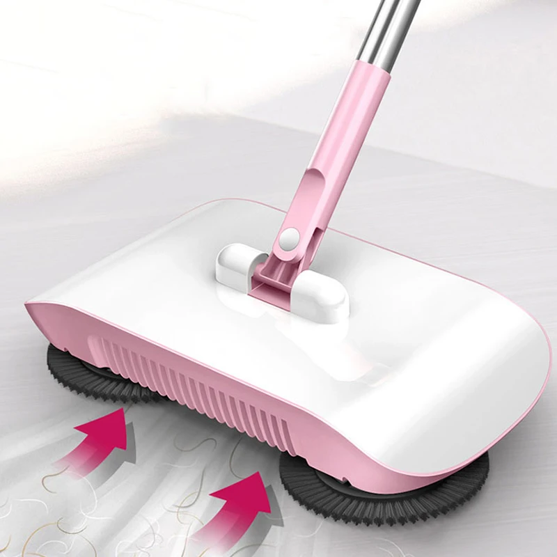 Hand Push Sweepers Non Electric Easy Manual Sweeping 360 Degree