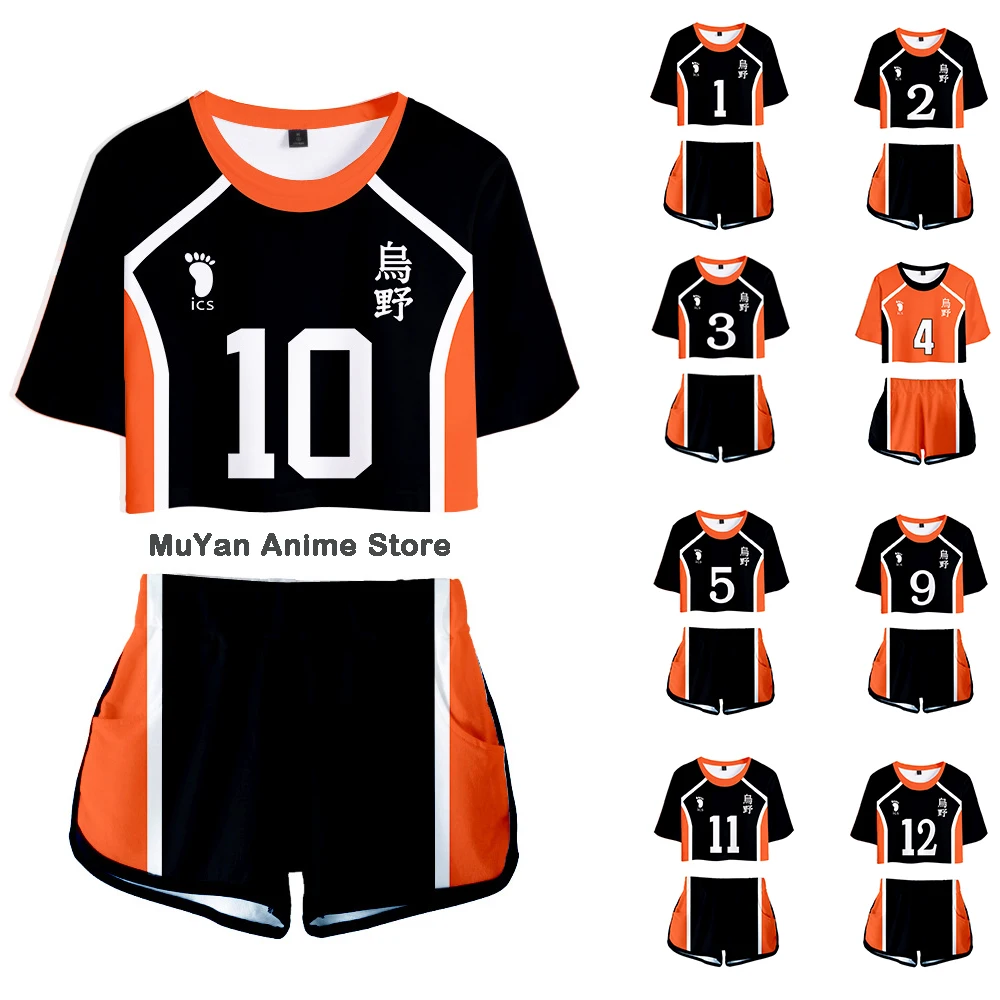 Аниме Haikyuu Cosplay Костюм Хината шойо рубашка шорты Nishinoya форма Yuu Спорт Karasuno Koukou High