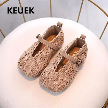 

New Girls Princess Shoes Spring/Autumn Children Baby Lace Breathable Soft bottom Toddler Shoes Non-slip Kids Leather Shoes 02B