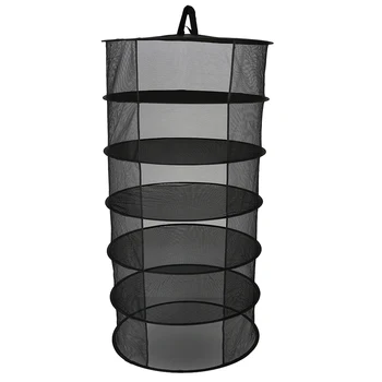 

1 Pc Annular Open Mouth 6-layers Drying Net Multi-Function Fruit and Vegetable Drying Fish Clothes Basket Dryer Storage Bag